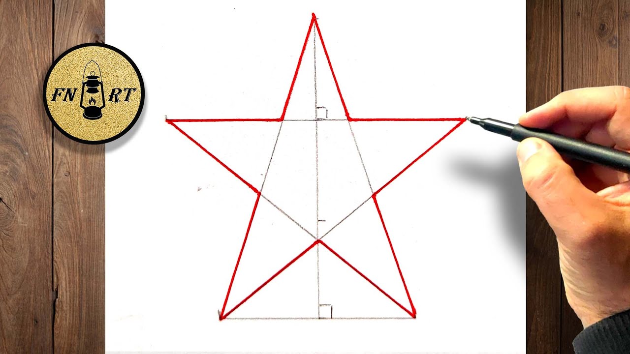 How to draw a 5 point star without a compass