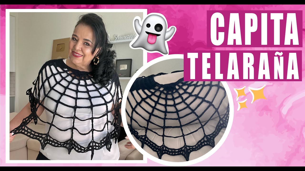 🕷️CÓMO TEJER UNA CAPITA PARA HALLOWEEN O DÍA DE MUERTOS 🎃 EN GANCHO O CROCHET con LAURA CEPEDA