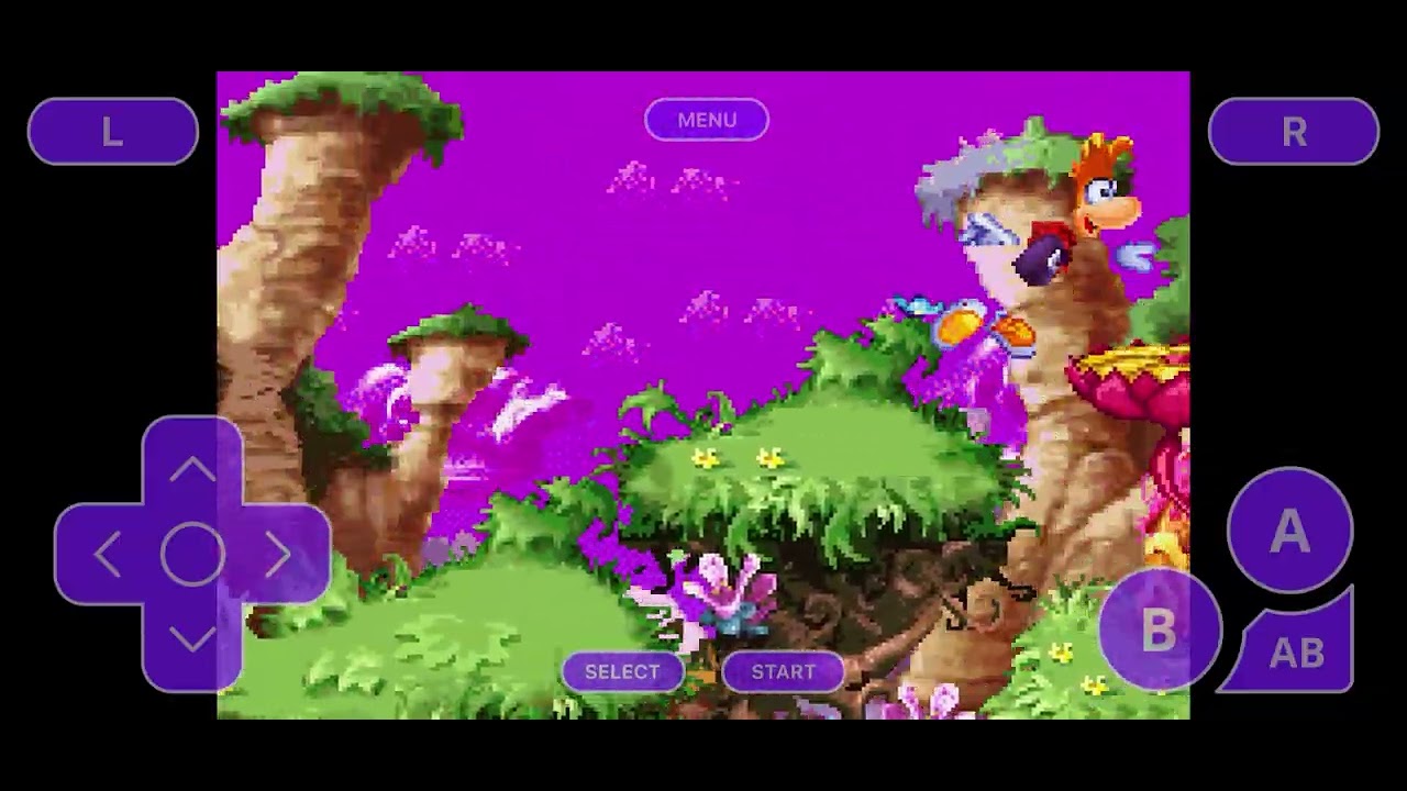 I’m Playing Rayman 3 (GBA) On Delta Game Emulator 