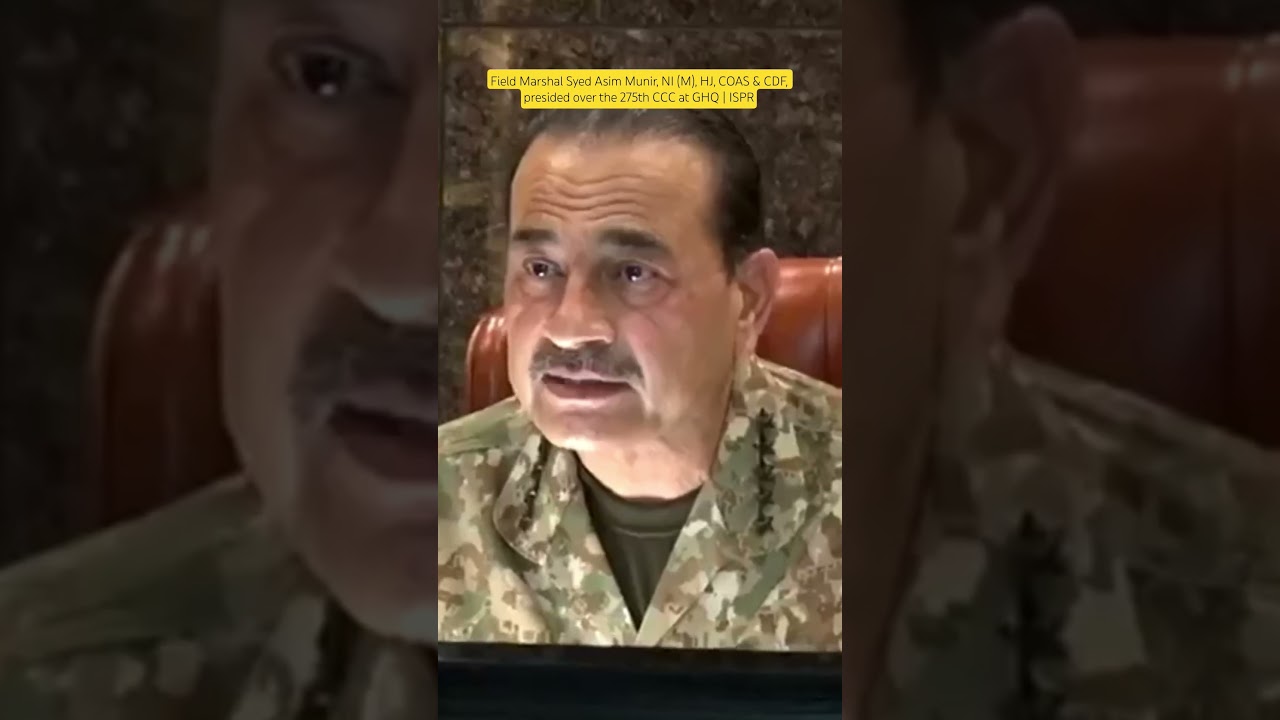 Field Marshal Syed Asim Munir, NI (M), HJ, COAS & CDF, presided over the 275th CCC at GHQ | ISPR ma