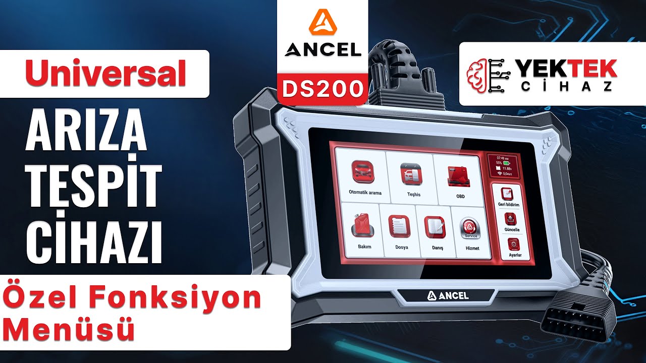 Ancel DS200 Özel Fonksiyonlar ve SAS Menüsü | Direksiyon Açı Sıfırlama Dahil