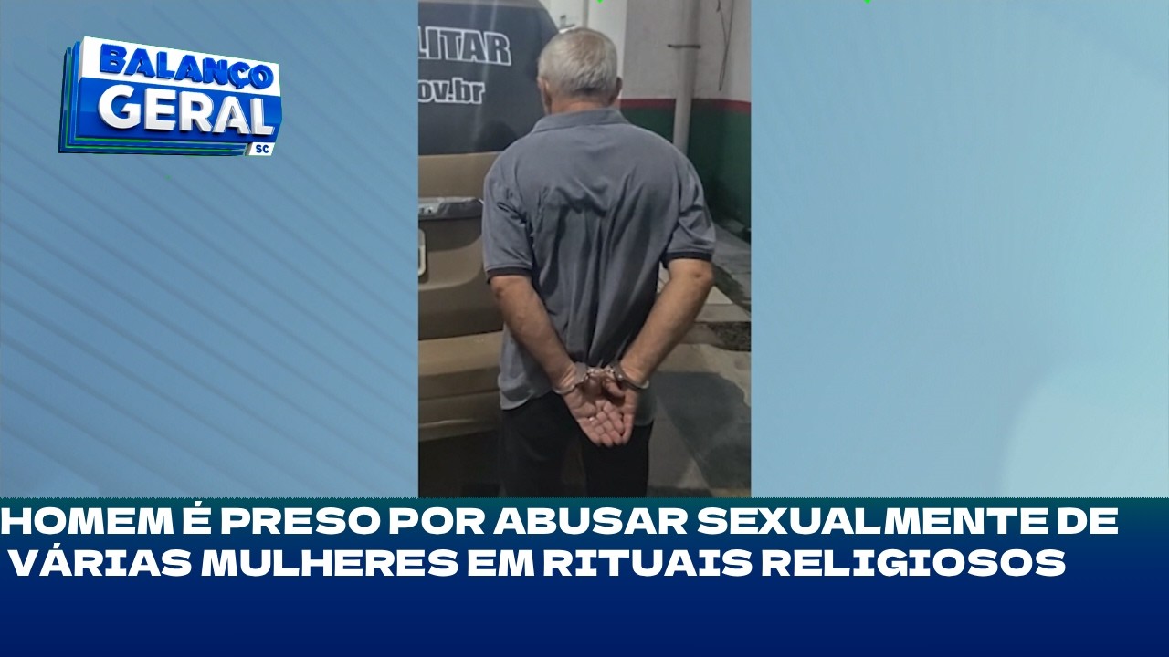 Gaspar: homem é preso por abusar sexualmente de várias mulheres em rituais religiosos