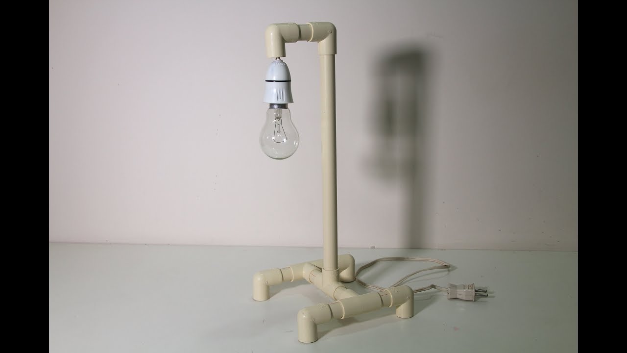 Table lamp made by pvc pipe | DIY Awesome PVC Craft Projects