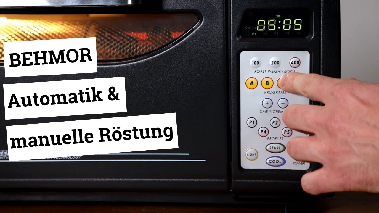Kaffee rösten mit dem Behmor 2020SR Plus Röster - automatische & manuelle Bedienung, Tipps & Tricks
