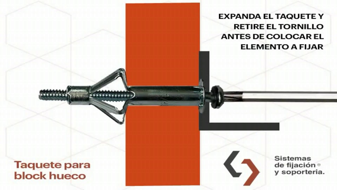 Taquete para block hueco