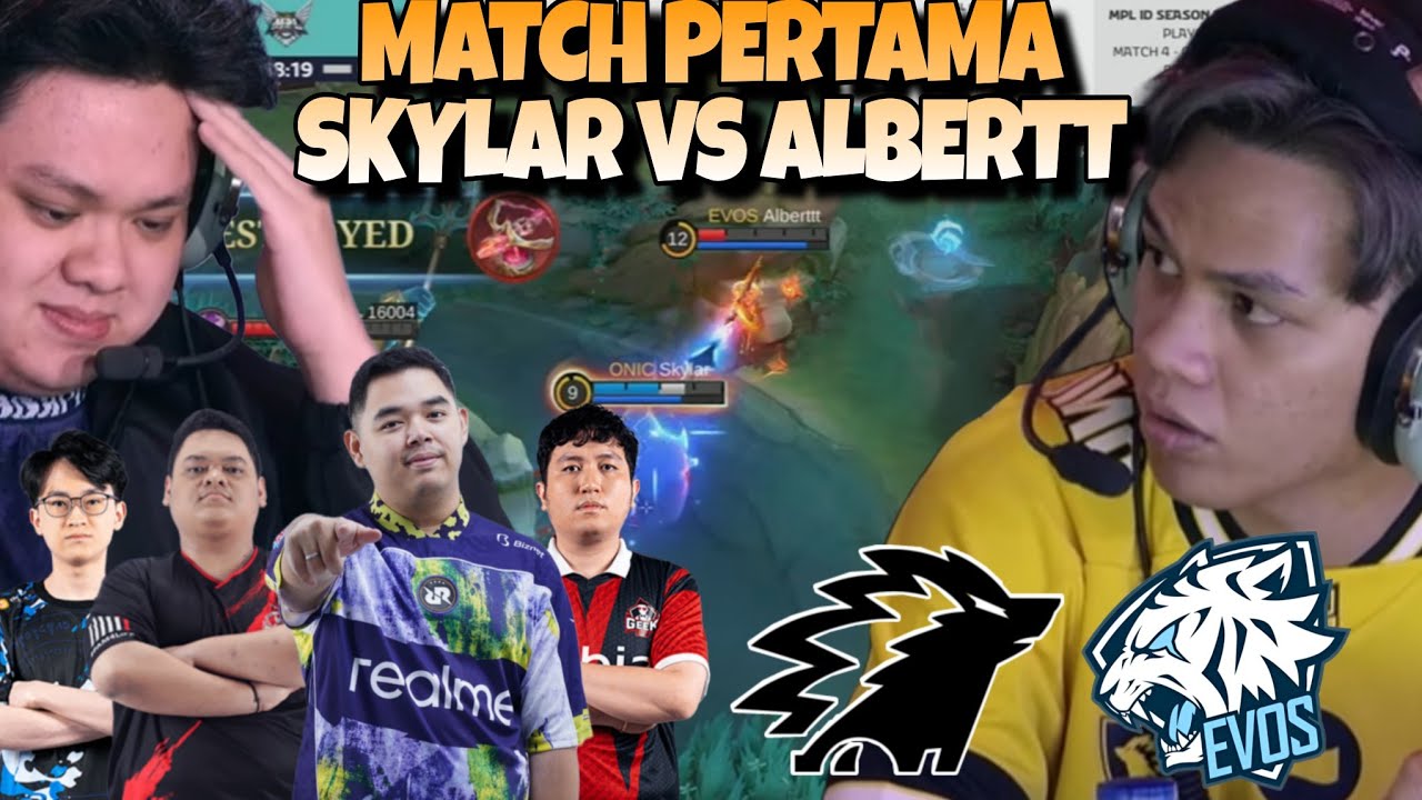 SKYLARR VS ALBERTTT DIMATCH INI !! DUA ALIEN MENGGILAAA !! EVOS VS ONIC MATCH 1 - MPL S16
