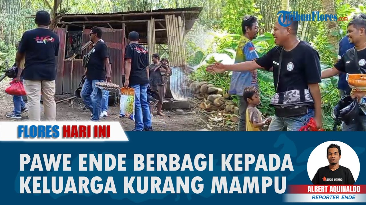 FLORES HARI INI: Peringati Hari Pers Nasional PAWE Ende Bagi bagi Sembako untuk Warga Kurang Mampu