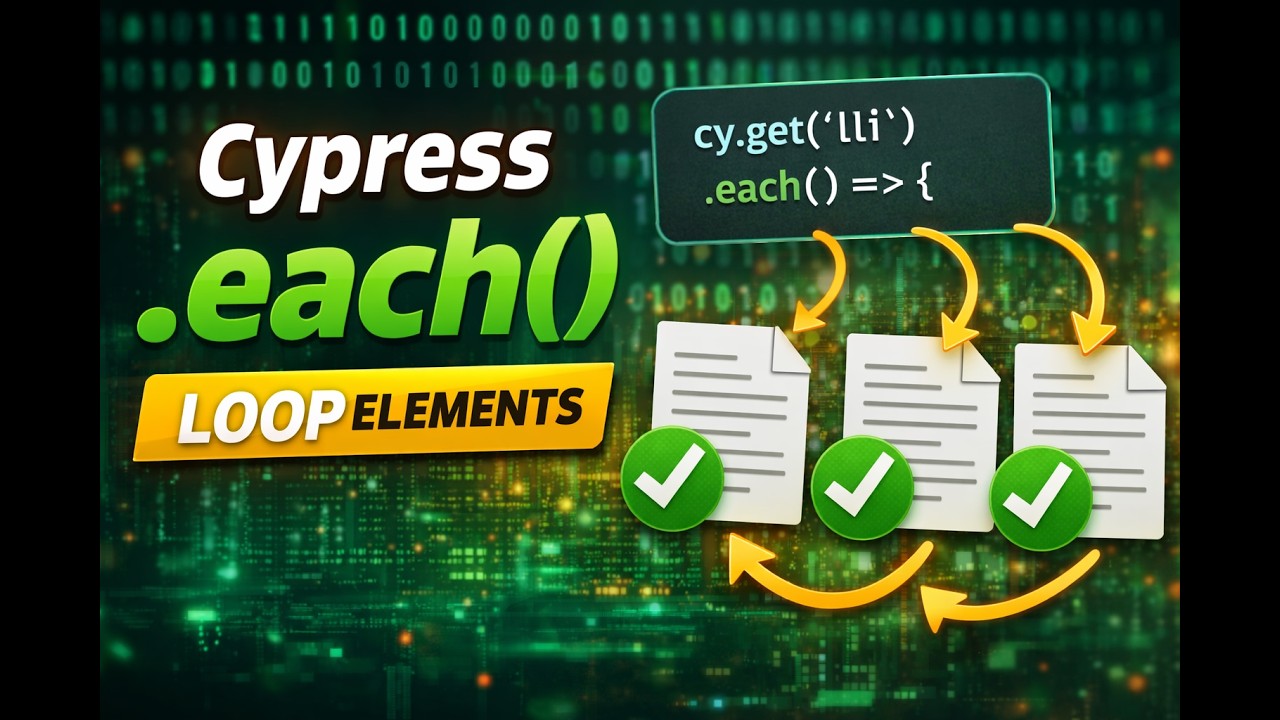 Cypress .each() | Loop Through Elements Like a Pro