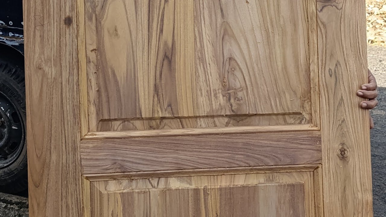 Membuat pintu kayu jati solid pesanan sultan