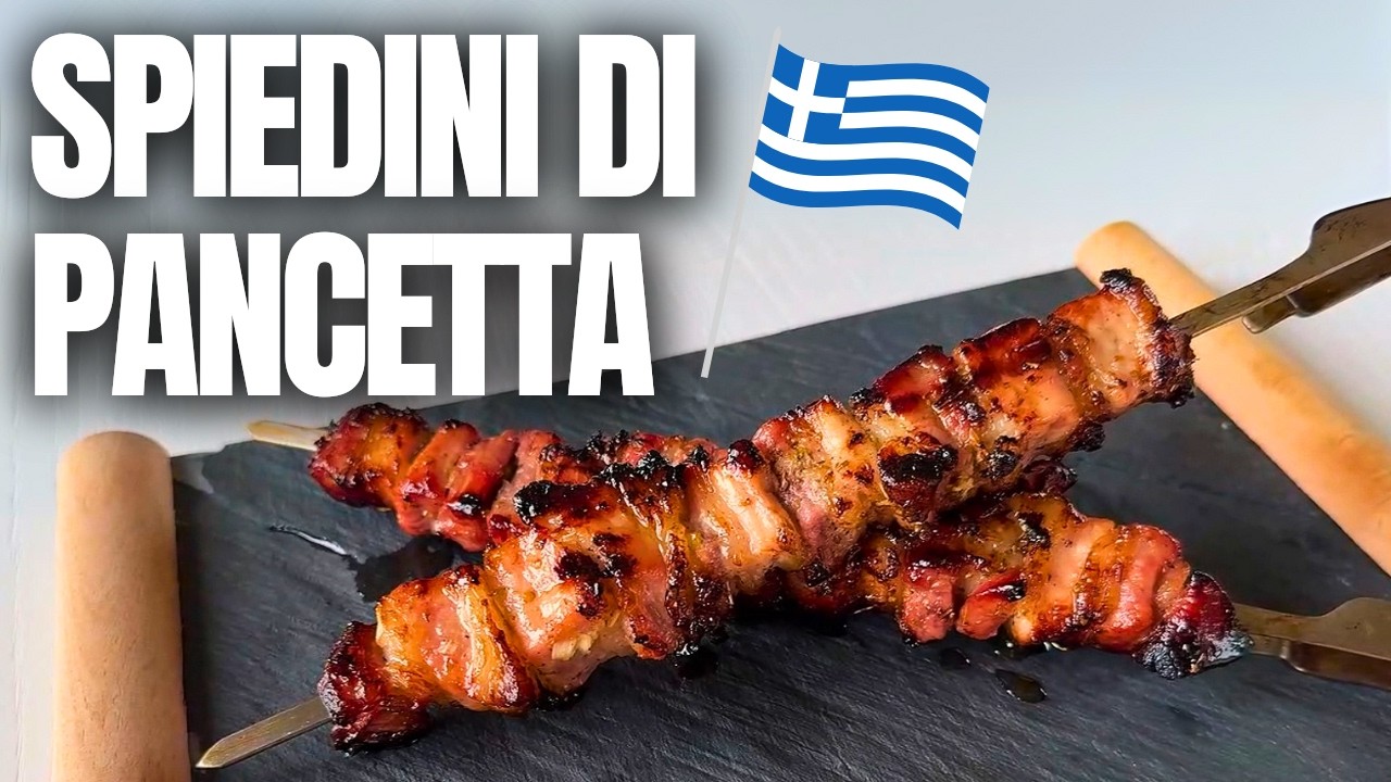🔥SPIEDINI DI PANCETTA DI MAIALE ALLA GRIGLIA – Souvlaki Greci da Urlo! 🥓🔥