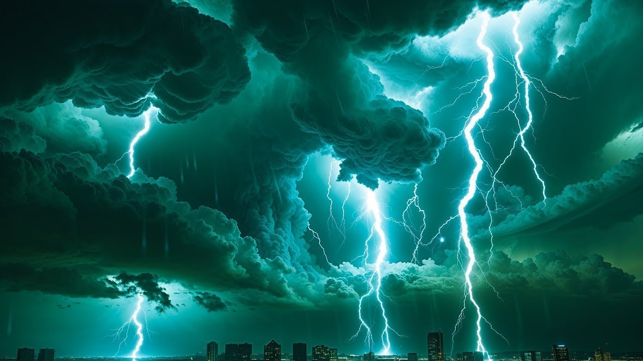 99% Goodbye Insomnia with Powerful Thunder, Strong Storm, Heavy Rainfall & Howling Wind at Night🌙#