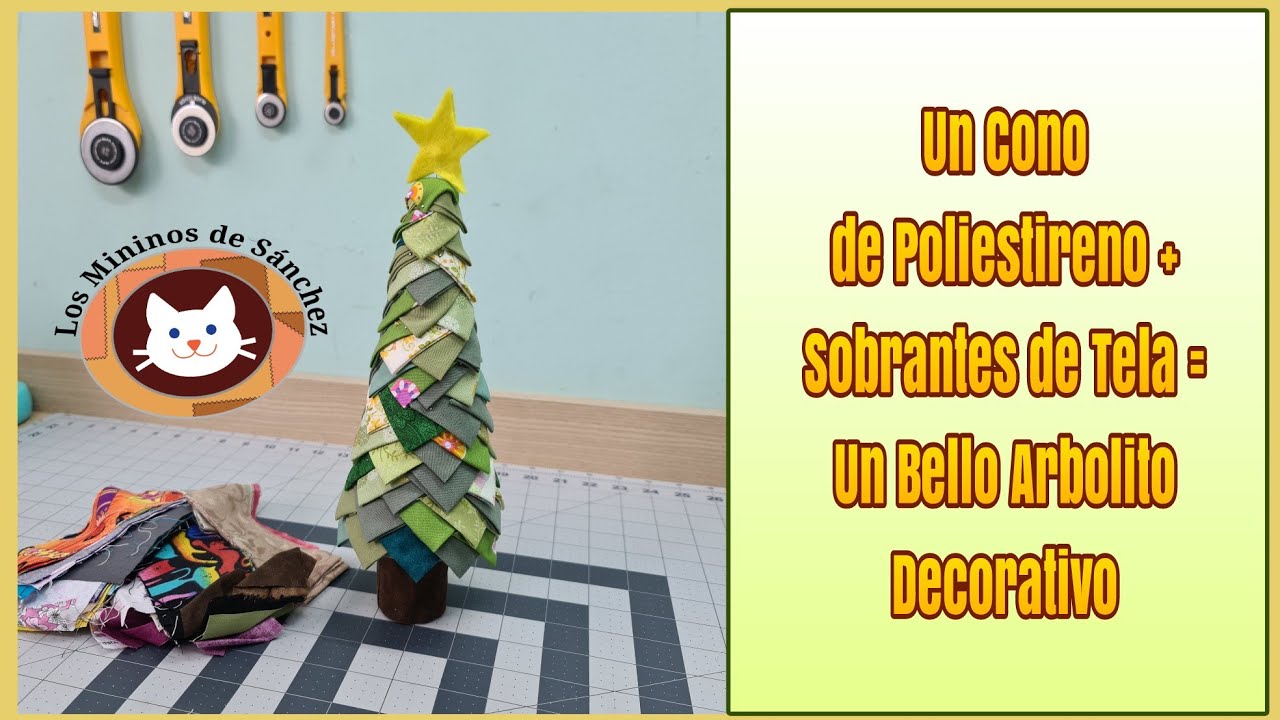 Arbol de Navidad con Retazos de Tela