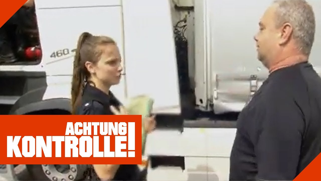 Verstoß nicht zugegeben! LKW-Fahrer nutzt Handy am Steuer! | 1/2 | Kabel Eins | Achtung Kontrolle