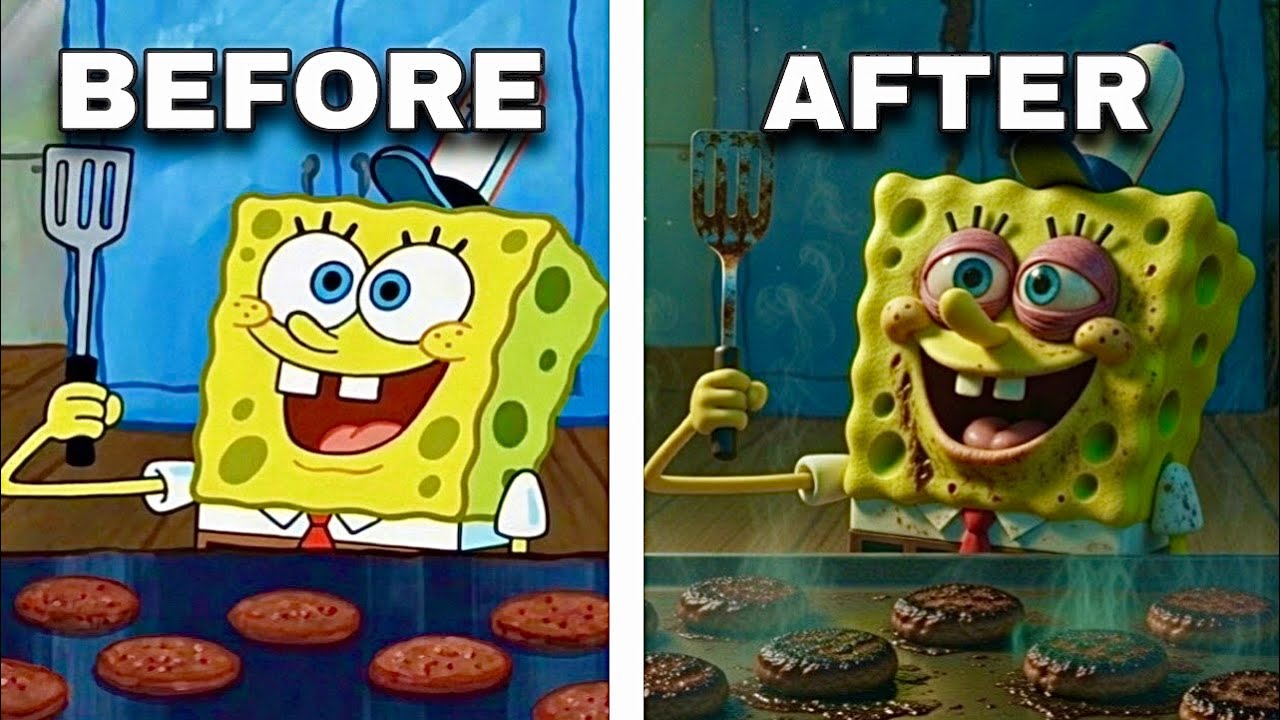 I Forced AI To Recreate Iconic SpongeBob Scenes In Realistic 3D