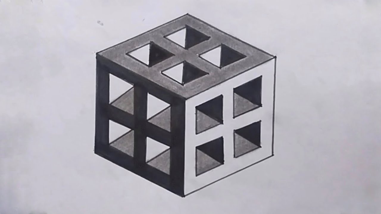 How to Draw 3d Illusion step by step || 3d Illusion Drawing for beginners 