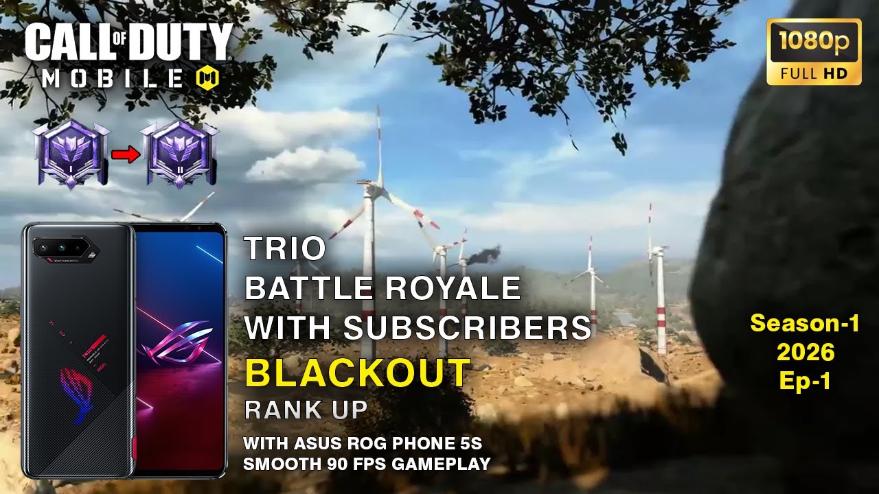 Season 1 Episode 1 – Trio Battle Royale with Subscribers | COD Mobile Blackout
