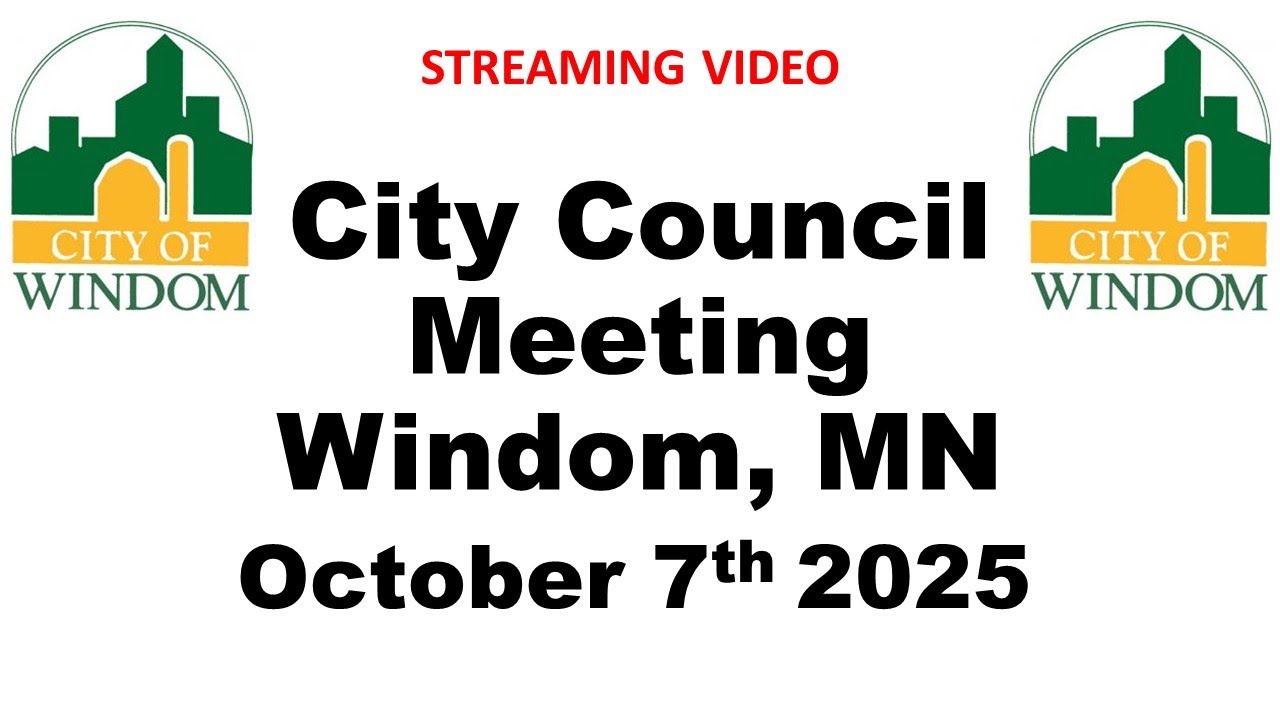 Windom City Council Meeting October 7, 2025