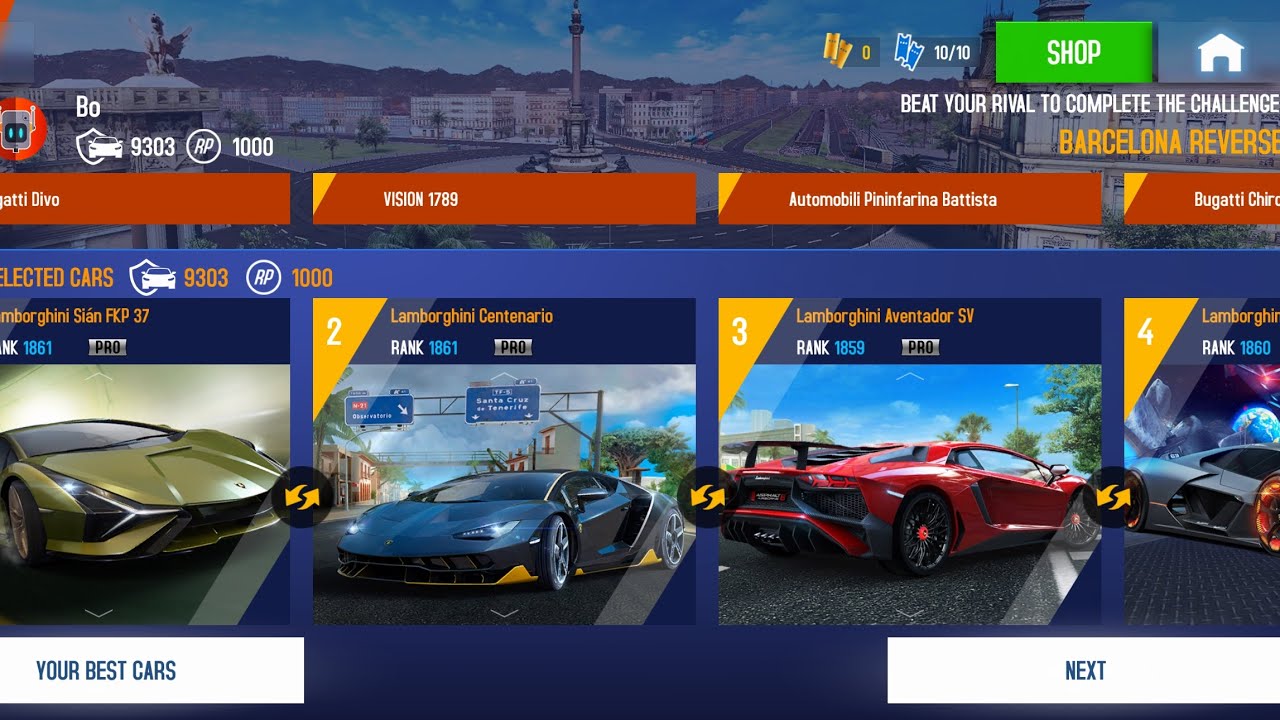 Asphalt 8, All Lamborghini Team Gauntlet Races😎✌️
