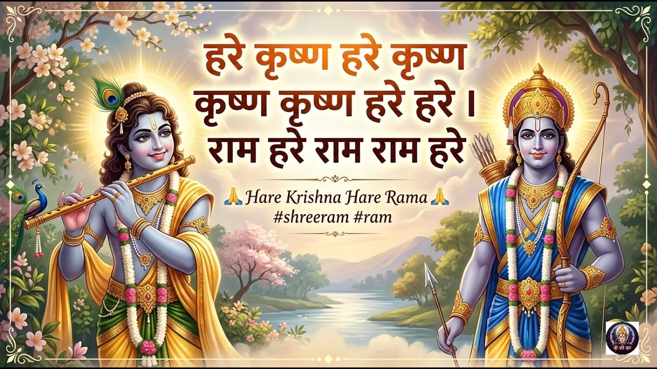 हरे कृष्ण हरे कृष्ण कृष्ण कृष्ण हरे हरे राम हरे राम राम हरे🙏 Hare Krishna Hare Rama 🙏 #shreeram #ram