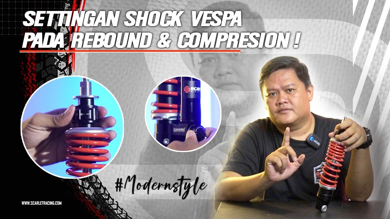 BEGINI CARA SETTING SHOCK VESPA SCARLET RACING