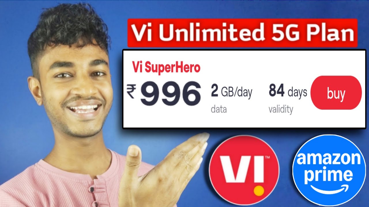 Vi Unlimited 5G Recharge Plan Rs.996 with Amazon Prime Subscription