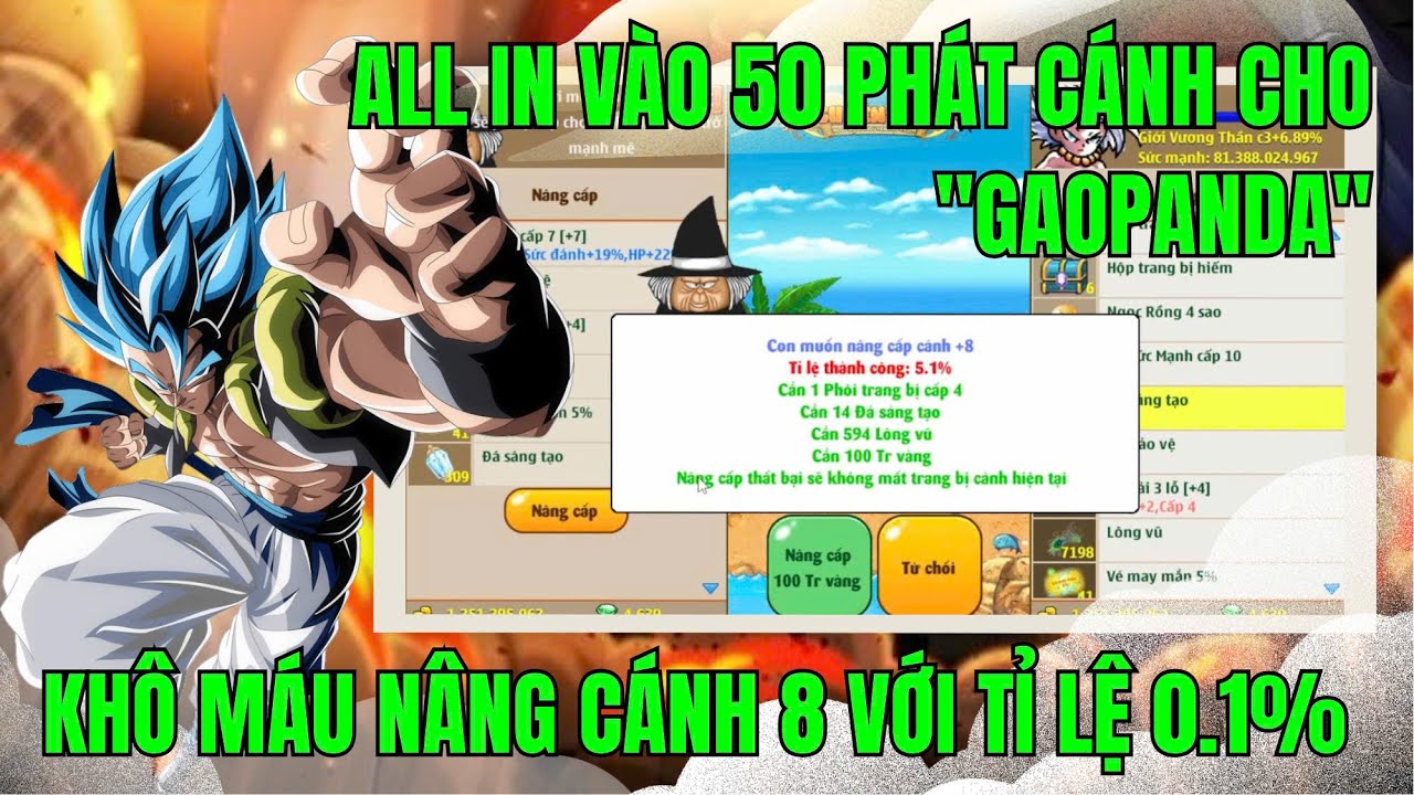 NGỌC RỒNG NGUYÊN THUỶ - ALLIN HẾT VÀO CÁNH 8 LIỆU HÔM NAY VẬN MAY CÓ THUỘC VỀ GẤU KHI TỈ LỆ CHỈ 0.1%