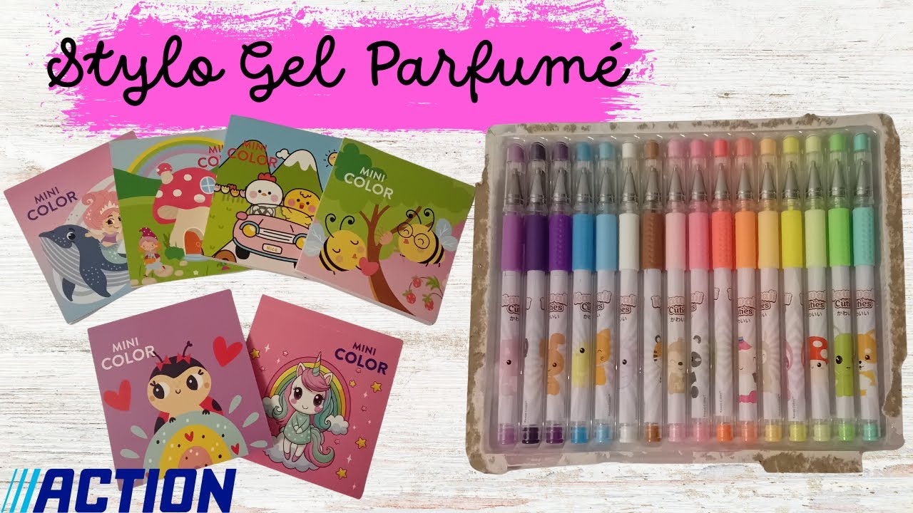 ✂️ 🎨 Stylo Gel Parfumé + mini livre de coloriage - HAUL ACTION Loisirs Créatifs