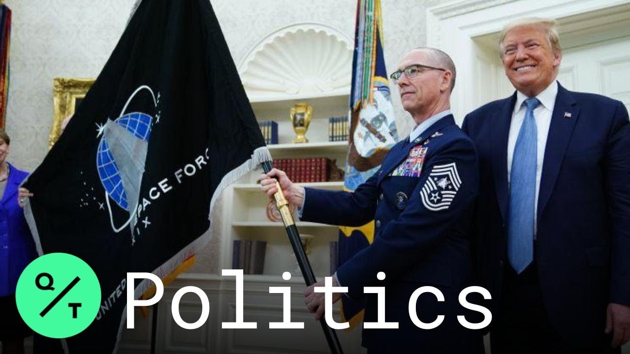 Trump Unveils Space Force Flag And &lsquo;Super-Duper Missile&rsquo; Plan