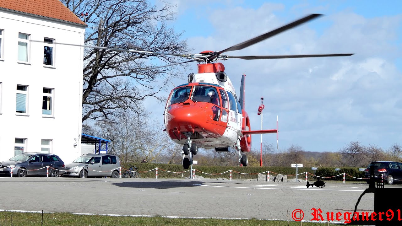 [HD]  Rescue Helicopter Johanniter Luftrettung CHX 92 landing and departure