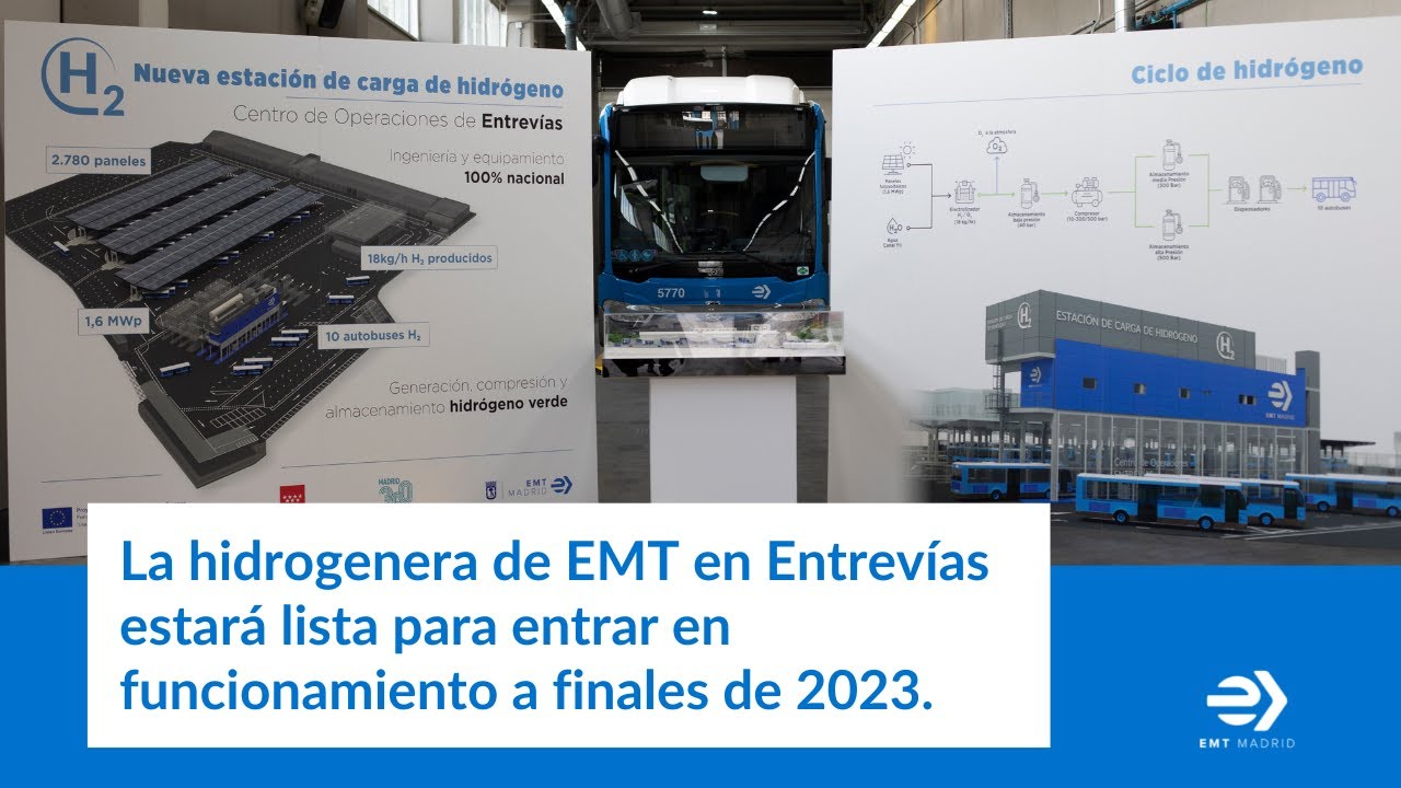 La hidrogenera de EMT en Entrevías estará lista para entrar en funcionamiento a finales de 2023