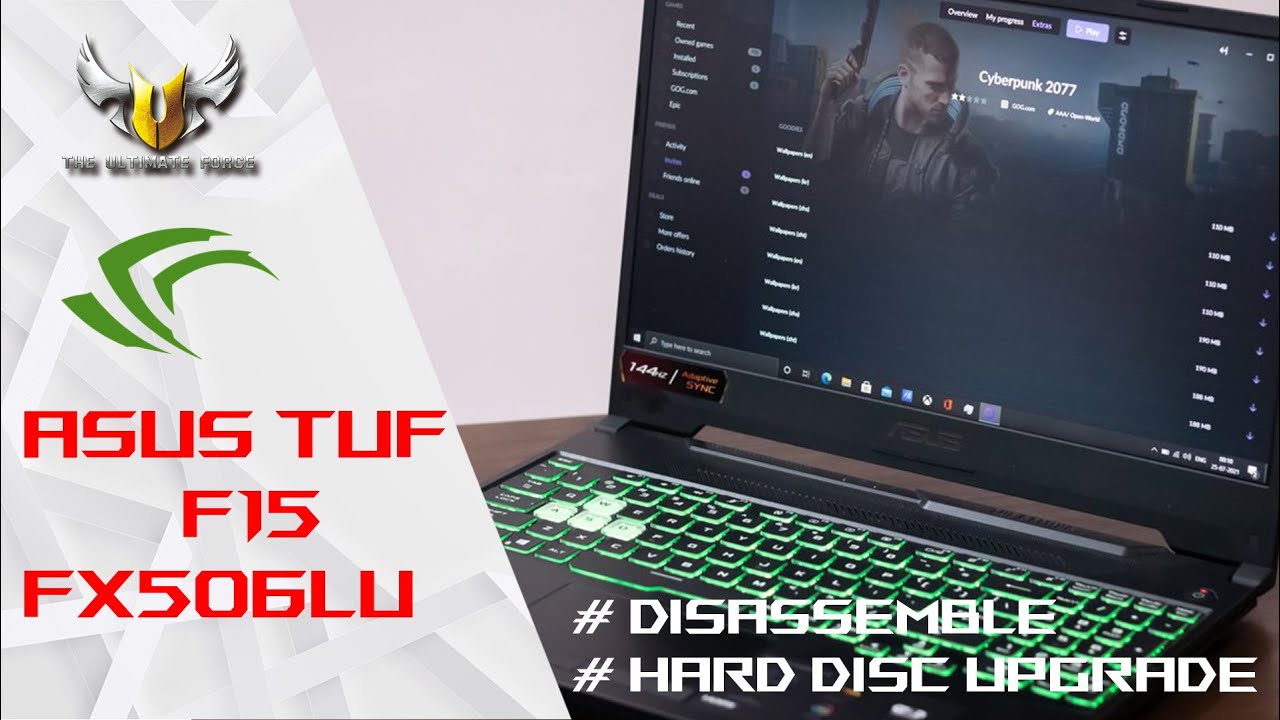 Asus Tuf F15 FX506LU disassemble and hard disc upgrade | Introduce All parts | Core i7 GTX1660TI 6GB