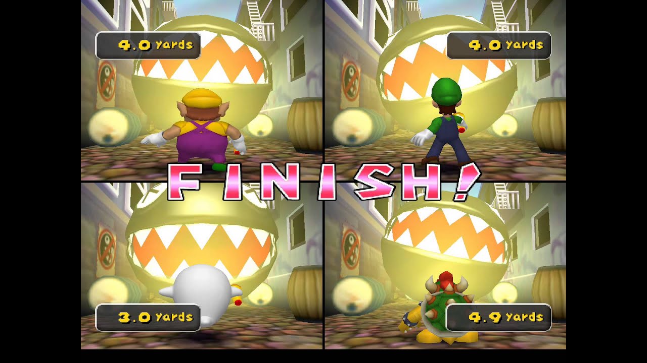 Mario Party 5 minigame: Night Light Fright 60fps