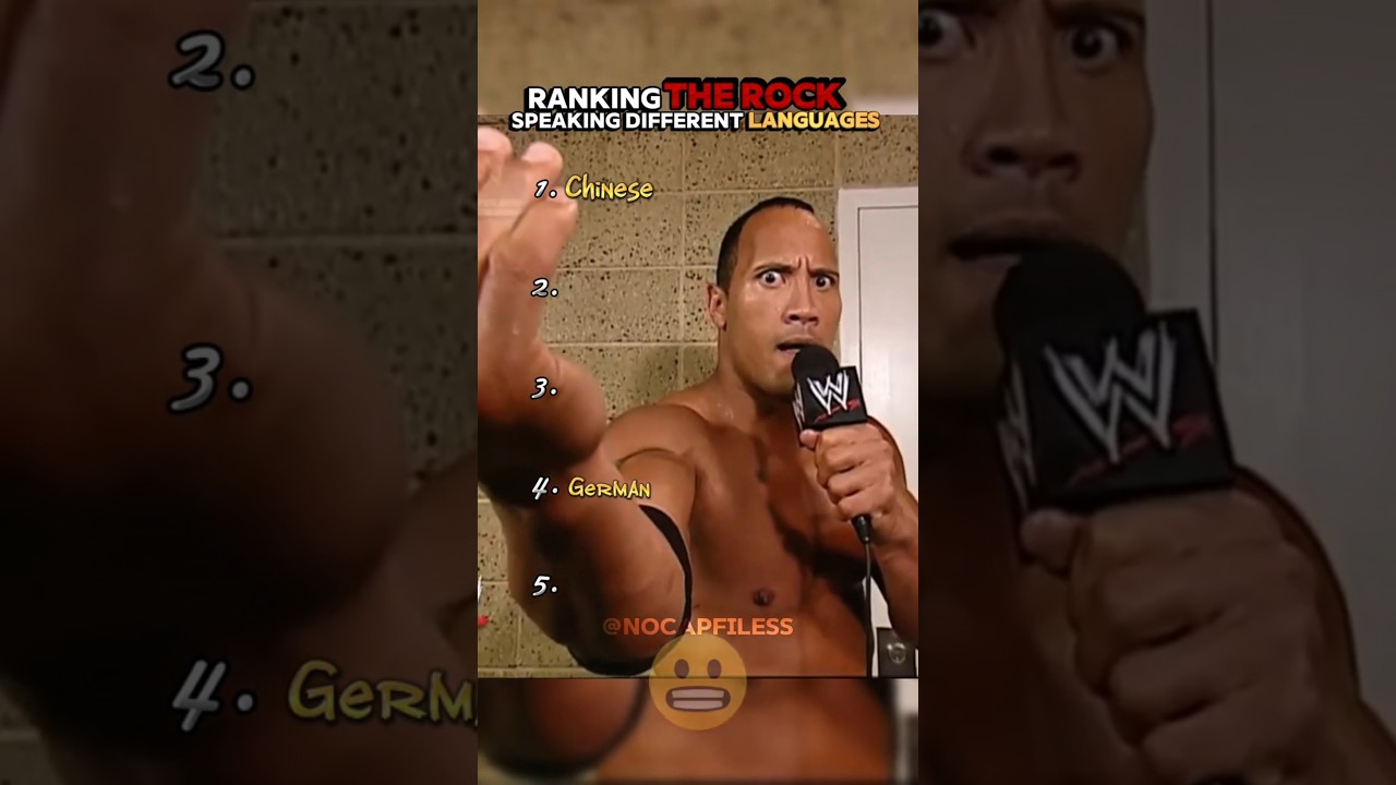 The Rock&rsquo;s Funniest Language Moments 🤣 WWE Shorts | ECW | WWF