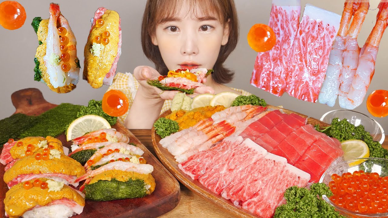 방구석 홈마카세🍣 참치회 성게알 단새우 연어알 먹방 RAW SPECIAL [eating show]mukbang korean food