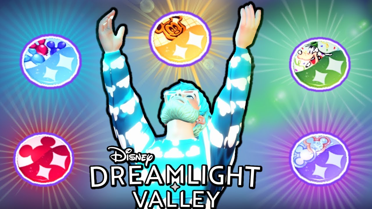 How to get ALL Buttons! (Blue, Yellow, Red, Green & Purple) | Dreamlight Parks Fest