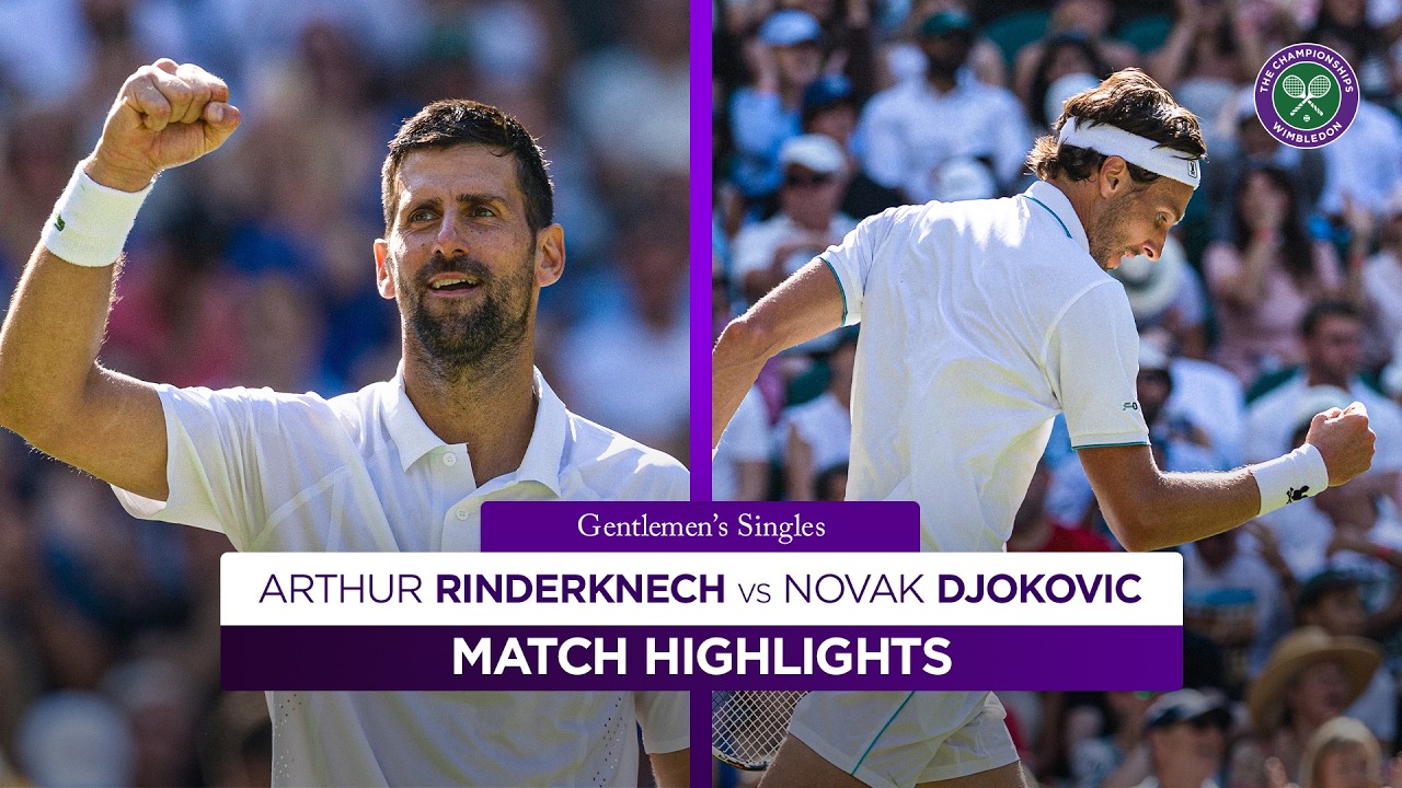 A THRILLING show! 🤩 | Arthur Rinderknech v Novak Djokovic | Highlights | Wimbledon 2026