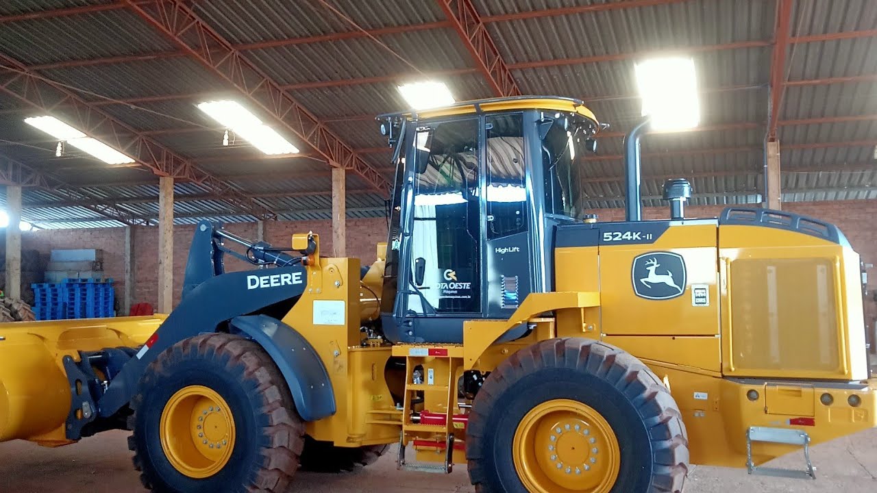 todas funções do painel da pá carregadeira John Deere 524 k