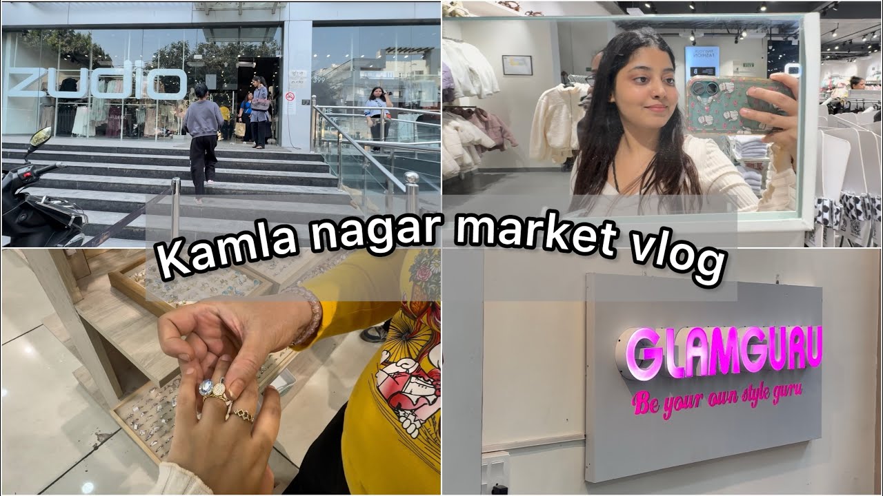 Kamla nagar market delhi🛍️ | Zudio or Glamguru gaye | #youtube #vlog #aashisinghvlogs #viral #zudio 
