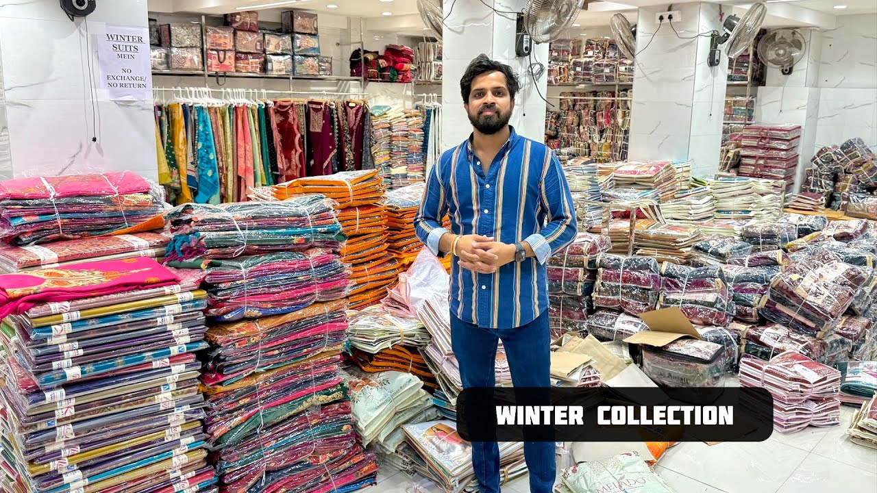 सर्दियो का कापड़ा 😇winter king ladies Suit wholesale market Chandni Chowk KAMDHENU textile