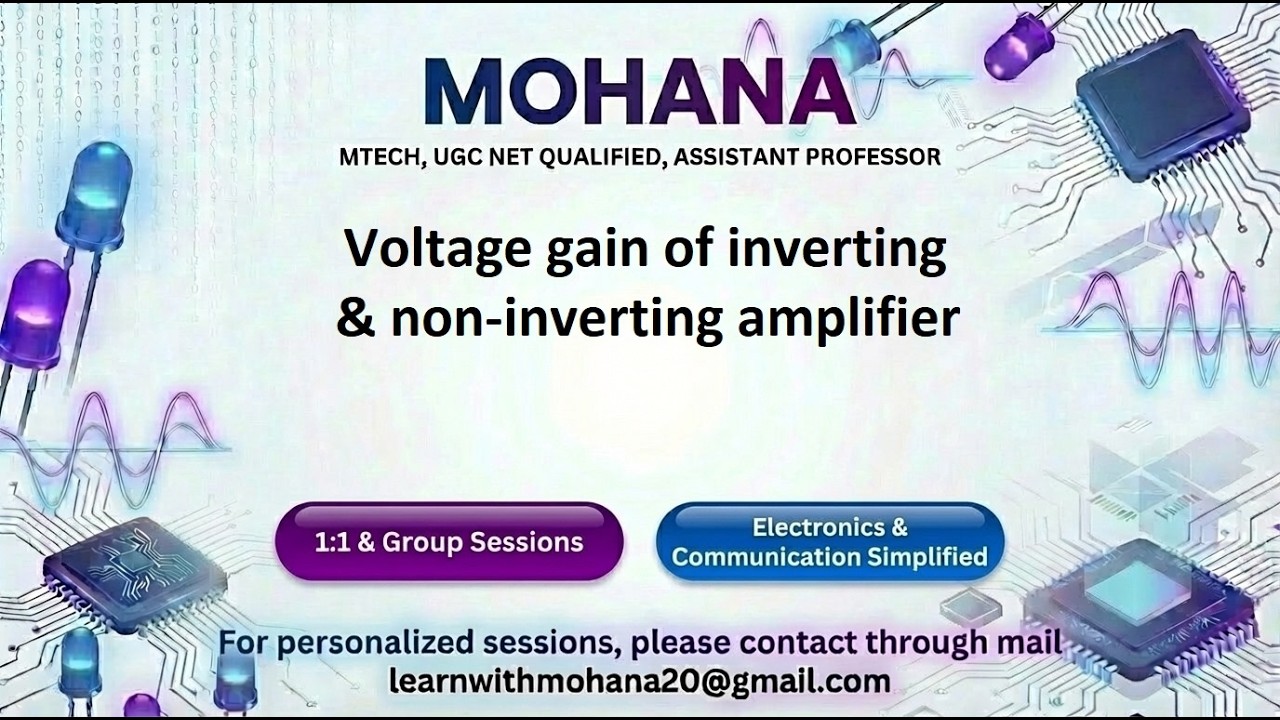 Voltage gain of inverting and non-inverting amplifier #educationt#electronicengineering#gate #ies