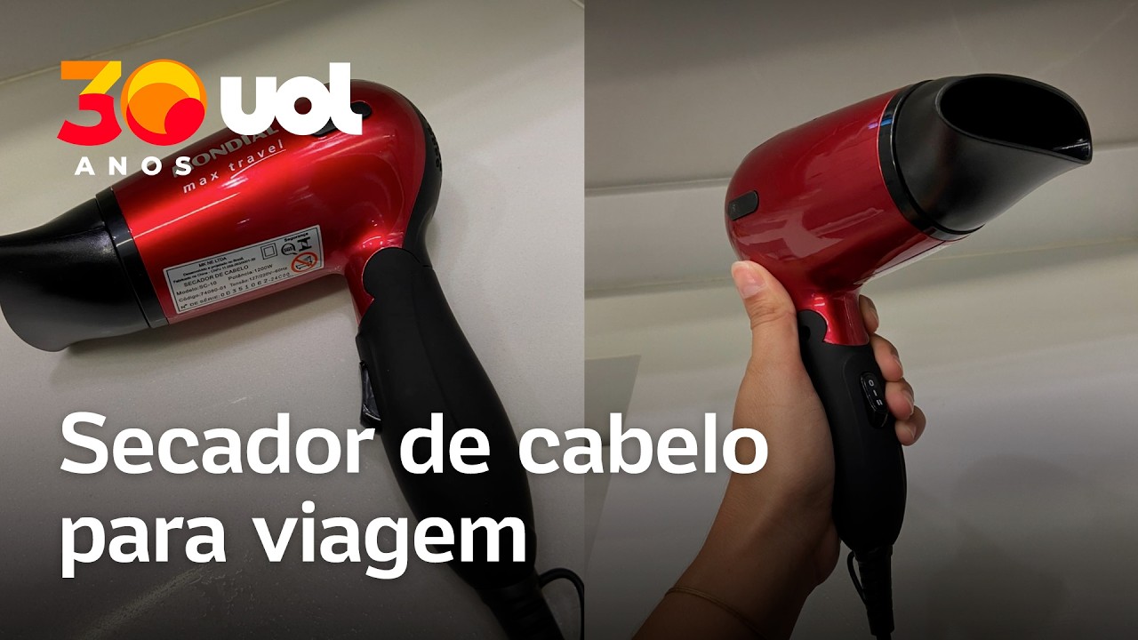 Review: secador de cabelo Mondial &eacute; barato e cabe at&eacute; na mochila de viagem; veja v&iacute;deo
