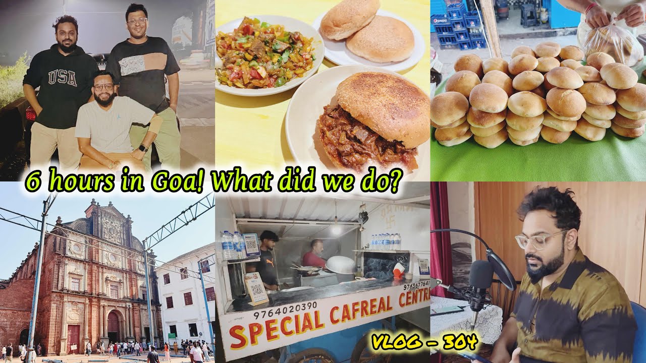 VL304 - 6 hours in Goa! What did we do? 🌴🏖️ Mapusa Market, Special Cafreal, Basilica of BOM Jesus ❤️