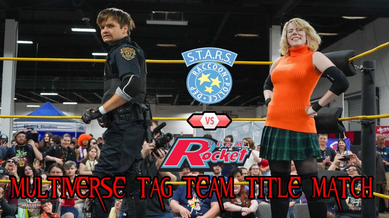 Leon Kennedy & Ashley Graham vs Team Rocket (c) - Cosplay Pro Wrestling