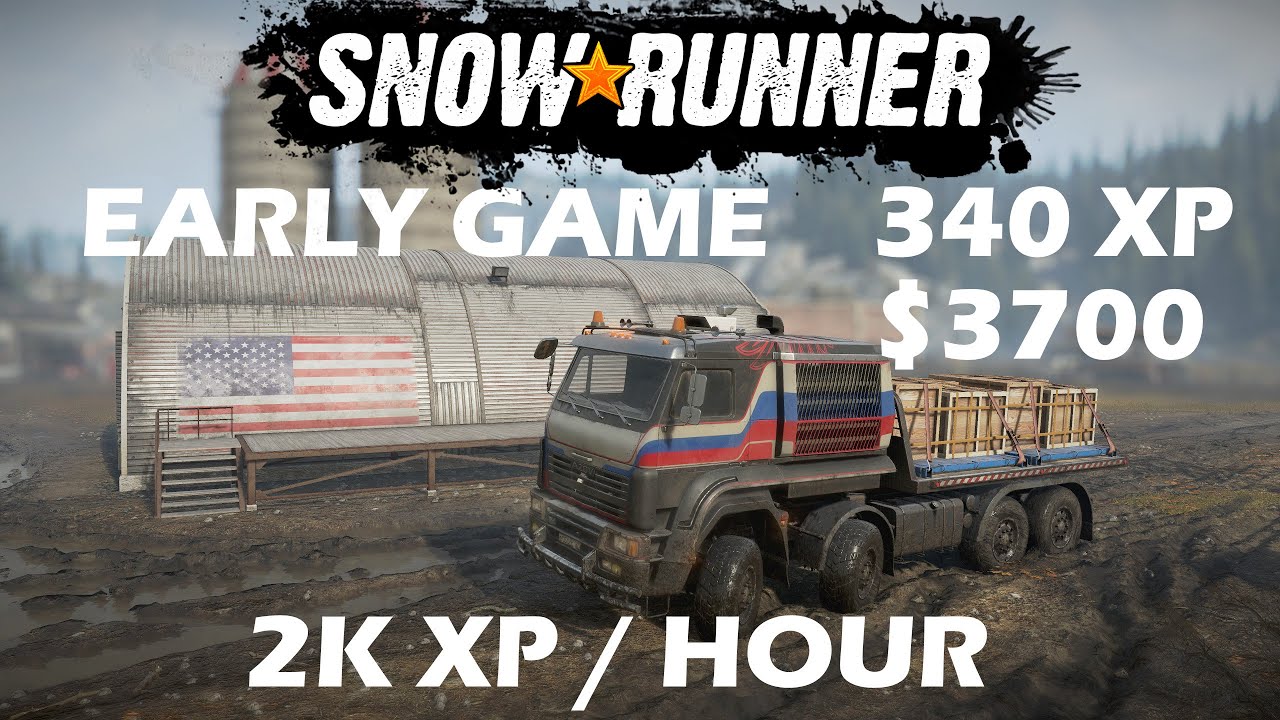 Easy XP Early Game: Azov 64131 (Stock) - Snow Runner 2024