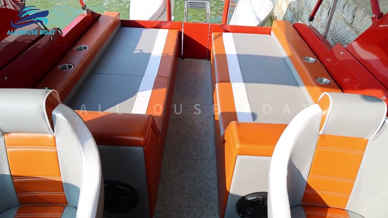 🚤 High-End Fiberglass Pontoon Boat Sea Trial | Dual Console | Flybridge | Luxury Features Overview