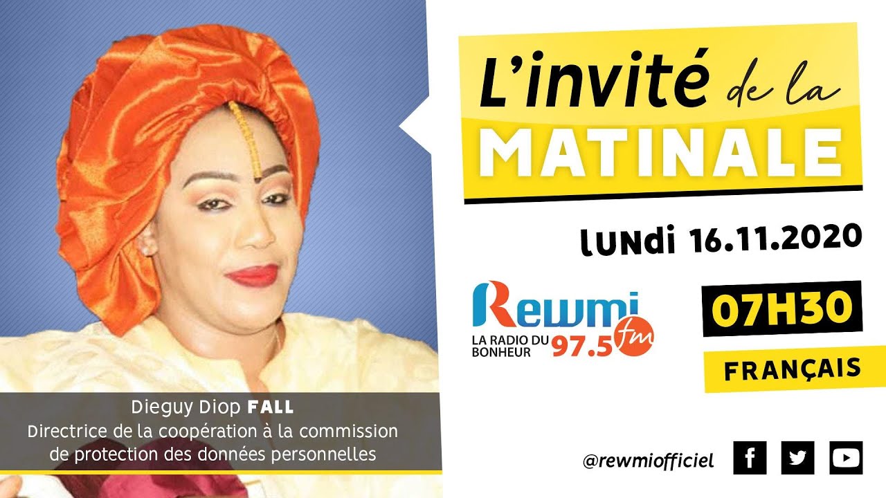 Invit&eacute; de la Matinale Diegui Diop Fall 16 Novembre 2020 Fr