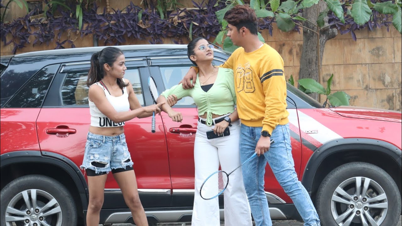 Playing Badminton With Cute Girls Prank | Mohit Saini