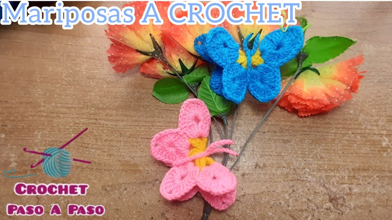 Mariposas🦋🦋 tejidas a crochet paso a paso