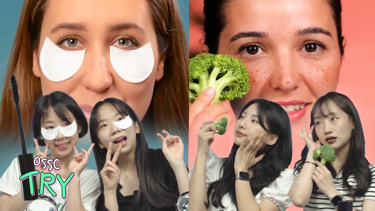 Koreans Girls Trying 5-Minute Crafts' Makeup Hacks That Went Viral | 𝙊𝙎𝙎𝘾