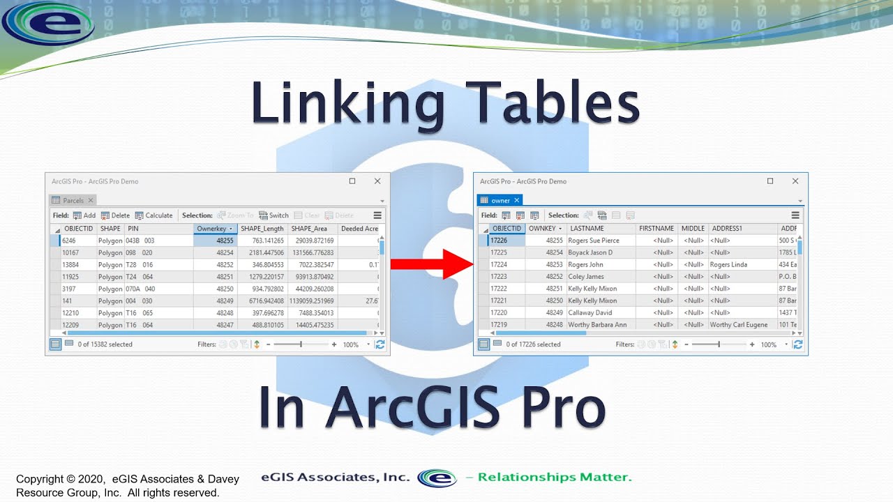 Linking Tables in ArcGIS Pro using Joins and Relates